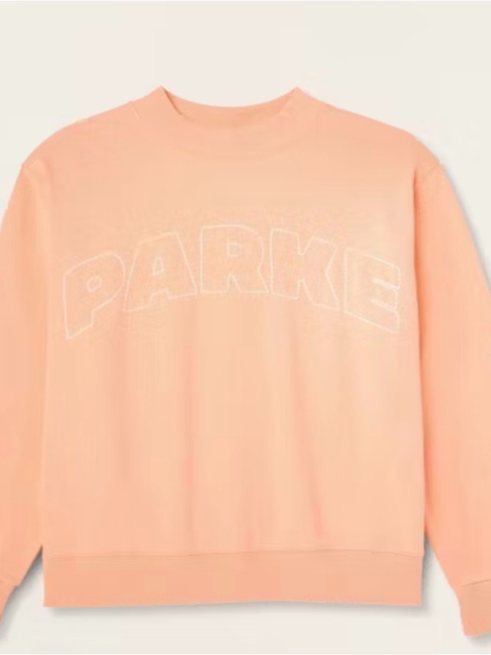 Women's Mockneck Pullover Sweatshirt - Parke x Target Peach Orange SM/MED